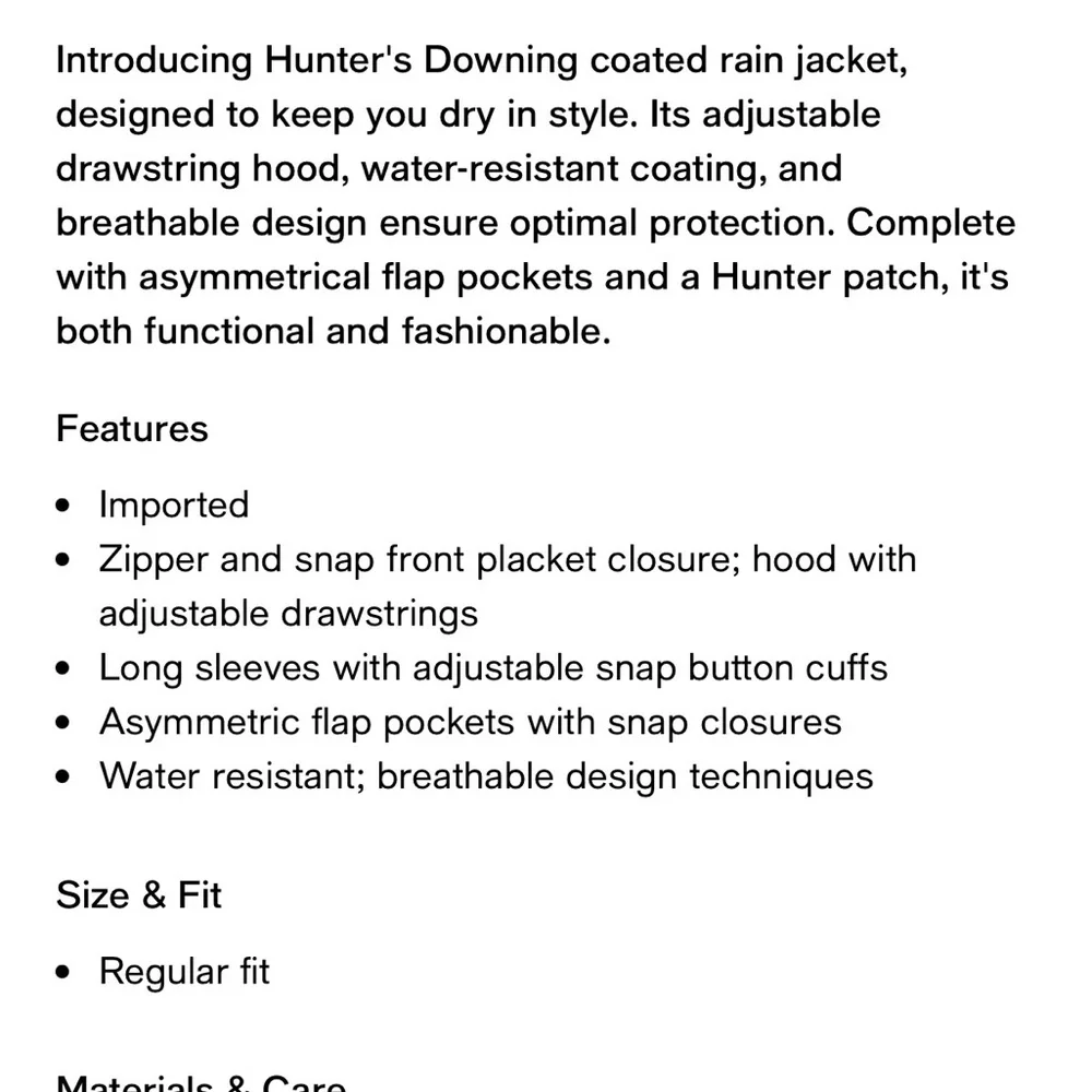 Hunter Men's Black Raincoat - Picture 5 of 5